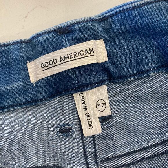 NWT Good American Good Waist Stepped-hem Skinny High-rise Jeans Size 10/30 - Picture 7 of 12